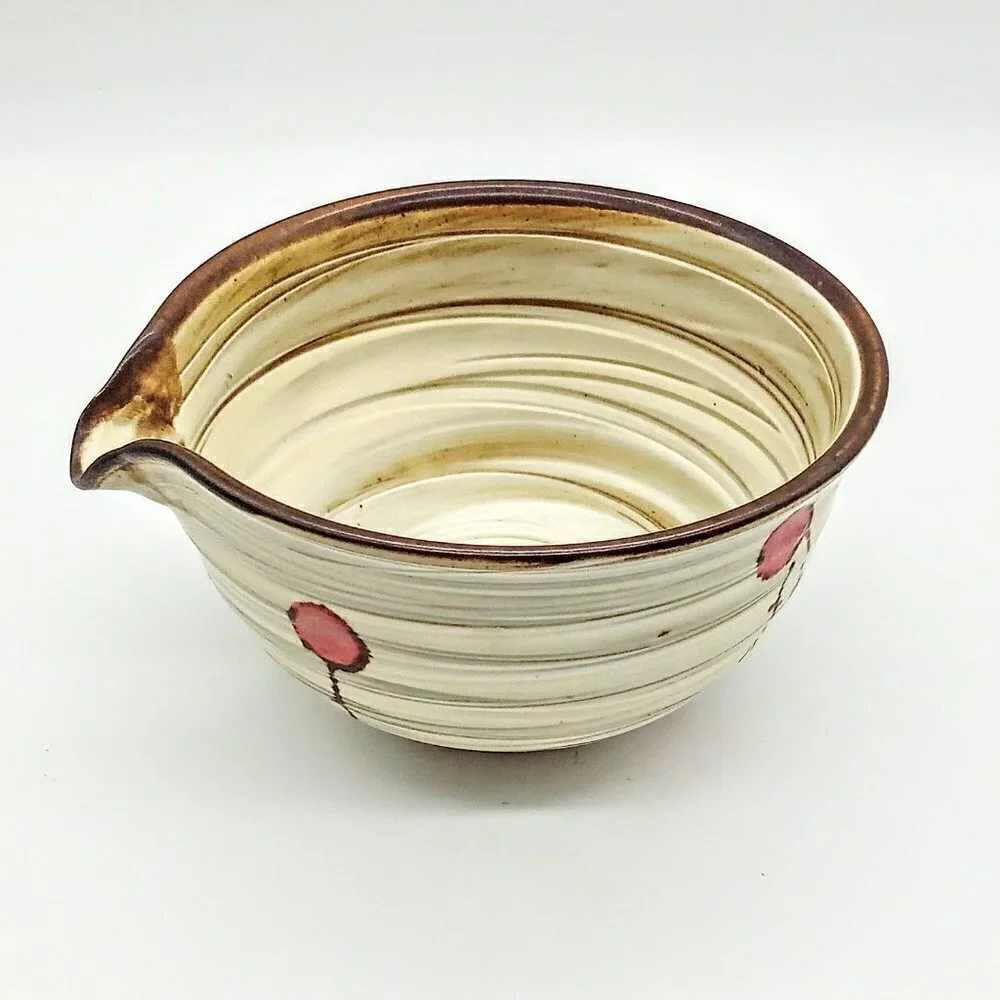 Handmade Korean Chulhwa Buncheong Cherry Ceramic Tea Set